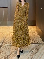 Floral Print Long Sleeve Dress