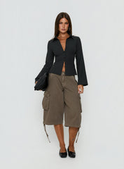 Anni Pinstripe Shirt Black