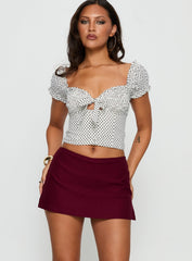 Can't Sleep Skort Burgundy