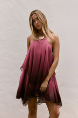 Lost In Wonder Halter Mini Dress Pink Ombre