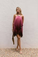 Lost In Wonder Halter Mini Dress Pink Ombre