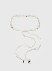 Angeleah Bead Detail Wrap Belt Blue / Beige