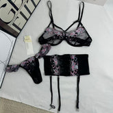 Embroidered Netting Three-Piece Set