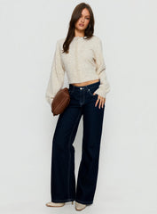 Dawsen Button Down Cardigan Cream