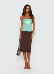 Cassadi Strapless Top Turquoise