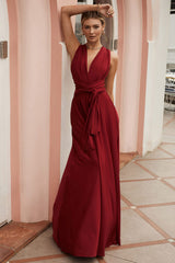 Ariana Multiway Maxi Dress Maroon