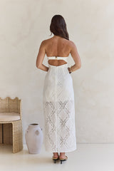 Ocean Air Oasis Strapless Maxi Dress White