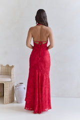 More And More Halter Maxi Dress Red