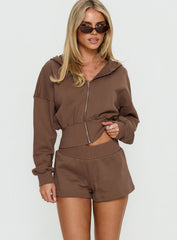 Daybreak Rib Waist Shorts Cocoa