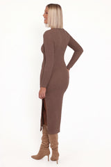 Laney Long Sleeve Midi Dress - Olive