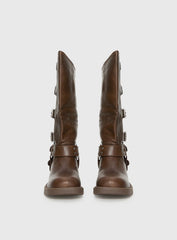 Buckle Down Boots Brown
