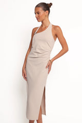 Sylvan Halter Midi Dress - Stone