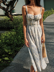 Sapphire Garden Floral Cami Midi Dress