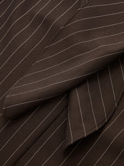 Pinstripe Sleeveless Tie-Waist Shirt Dress