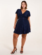 Curve Mesh Wrap Dress