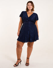 Curve Mesh Wrap Dress