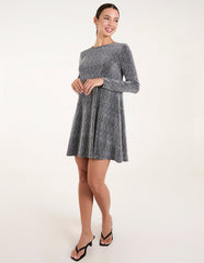 Metallic Diamante Swing Dress