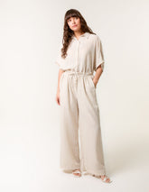 Paperbag Waist Pinstripe Trouser