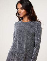 Metallic Diamante Swing Dress