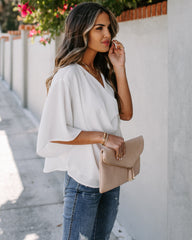 Elton Drape Blouse - White