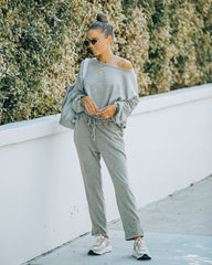 Farrow Cotton Blend Billowed Knit Top - Ash Taupe