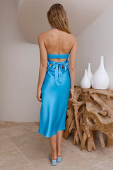 Pretty As A Picture Midi Dress Blue