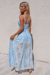 Leticia Lace Maxi Dress - Baby Blue