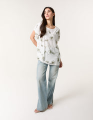 Embroidered Flower Top