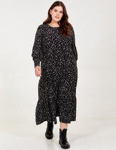 Curve Long Sleeve Smock Dress