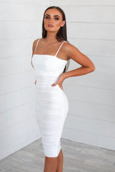 Alexia Bodycon Midi Dress - White