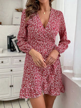 Floral Print Wrap Mini Dress