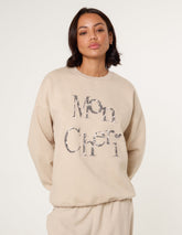 Slogan Mon Cheri Snake Sweatshirt