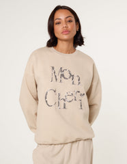 Slogan Mon Cheri Snake Sweatshirt