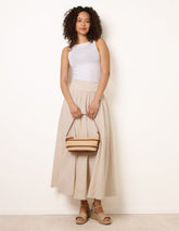 Godet Hem Jersey Waist Skirt