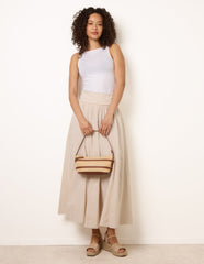 Godet Hem Jersey Waist Skirt