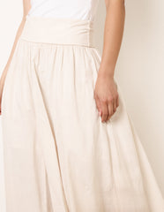 Godet Hem Jersey Waist Skirt