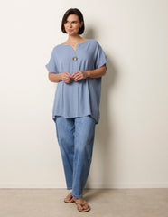 Short-Sleeve Tunic Top