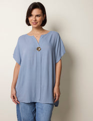 Short-Sleeve Tunic Top