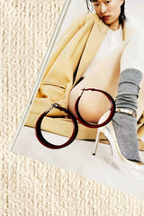 Crimson Orbit Earrings - Wine