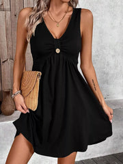 Sleeveless V-Neck A-Line Dress
