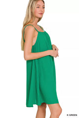 Zenana Woven Airflow Mini Dress