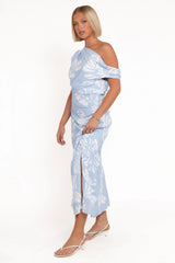 Apryl Midi Dress - Shell Print