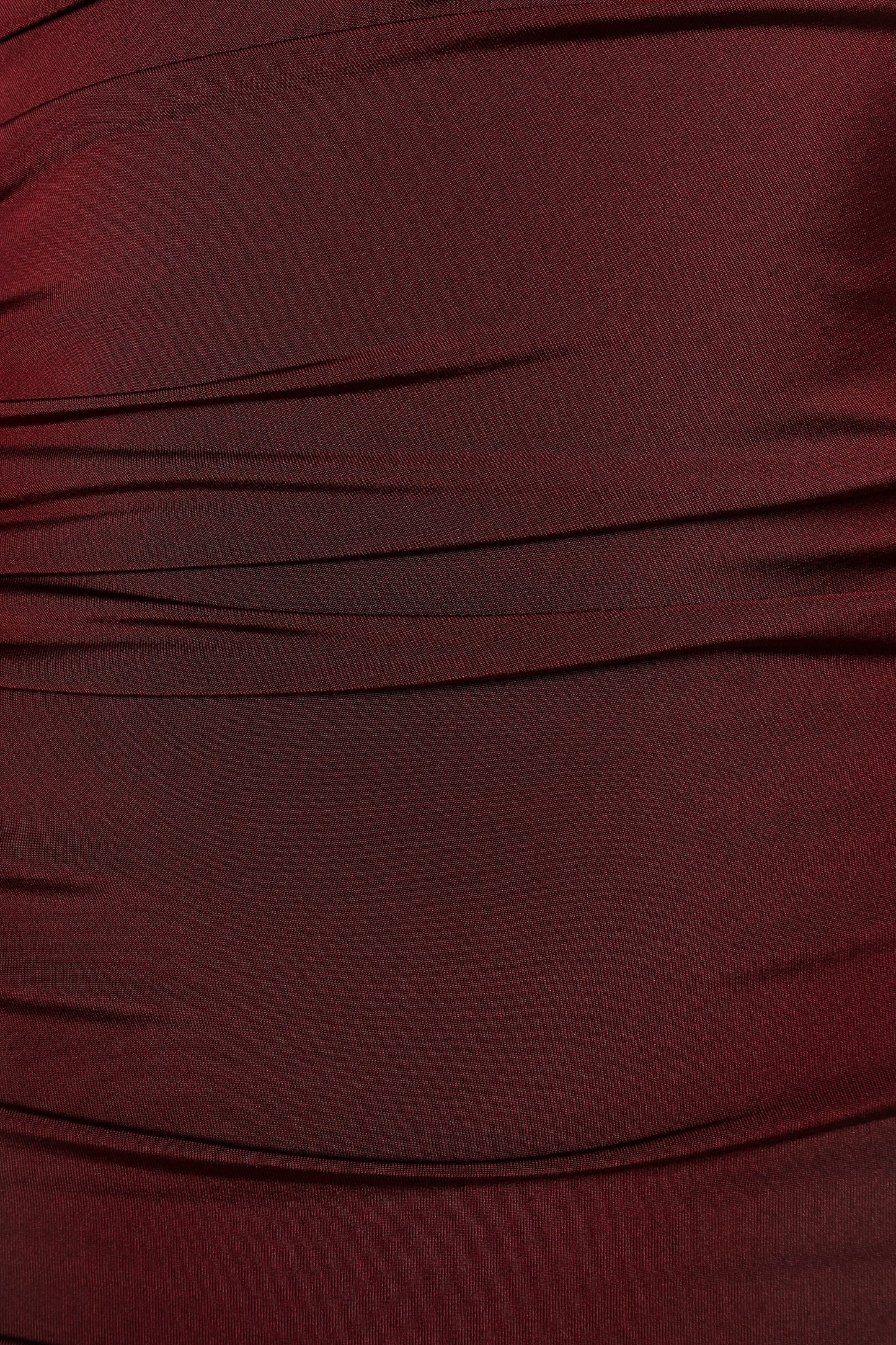 Javier One Shoulder Midi Dress - Wine