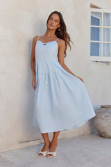 Rising Suns Midi Dress Blue