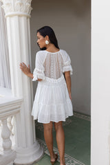 Wave After Wave Dress White