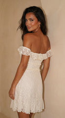 Heirloom Lace Mini Dress - Cream White