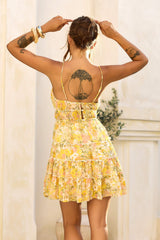 One Of A Kind Mini Dress - Yellow