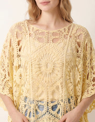 Crochet Detailed Kimono Top