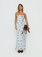 Celena Maxi Dress Blue Floral