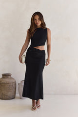 Over And Over Mesh Maxi Dress Black